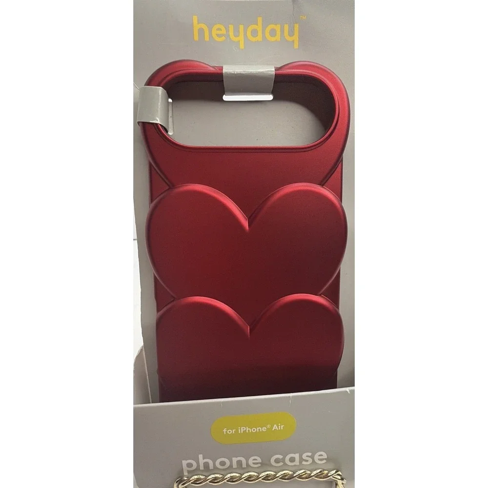 Heyday Red 3D Heart Phone Case for iPhone AIR  Protective Cover NEW